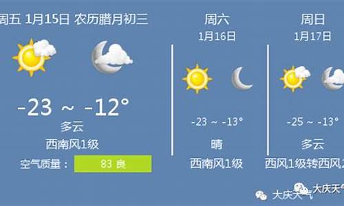 大庆天气预报15天气哈尔滨天气预报_大庆