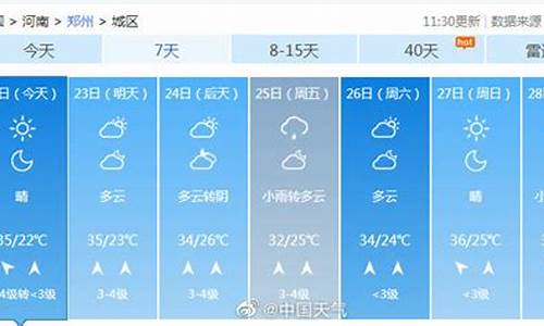 郑州一周的天气预报报一下_一周天气预报查