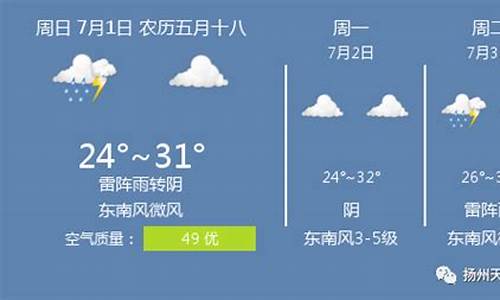 扬州天气预报七天至15天查询结果_扬州天气预报七天至15天