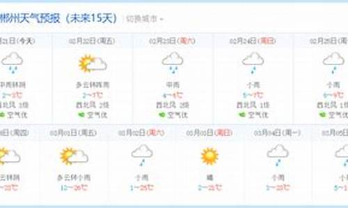 郴州天气未来40天_郴州未来30天天气情况