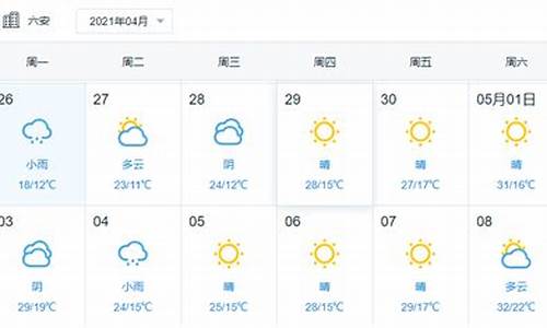 六安一周天气查询最新消息表_六安一周天气查询最新消息表