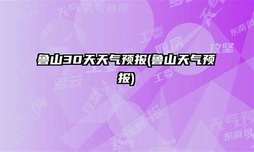 鲁山天气预报30天_鲁山天气预报30天准确 一个月